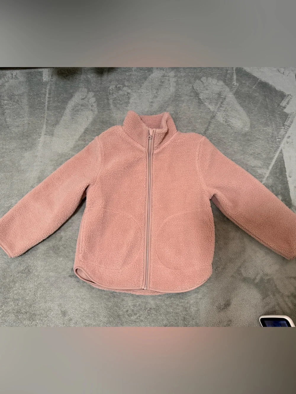 H&M Girl Dusty Pink Fleece Zip Jacket 6-8